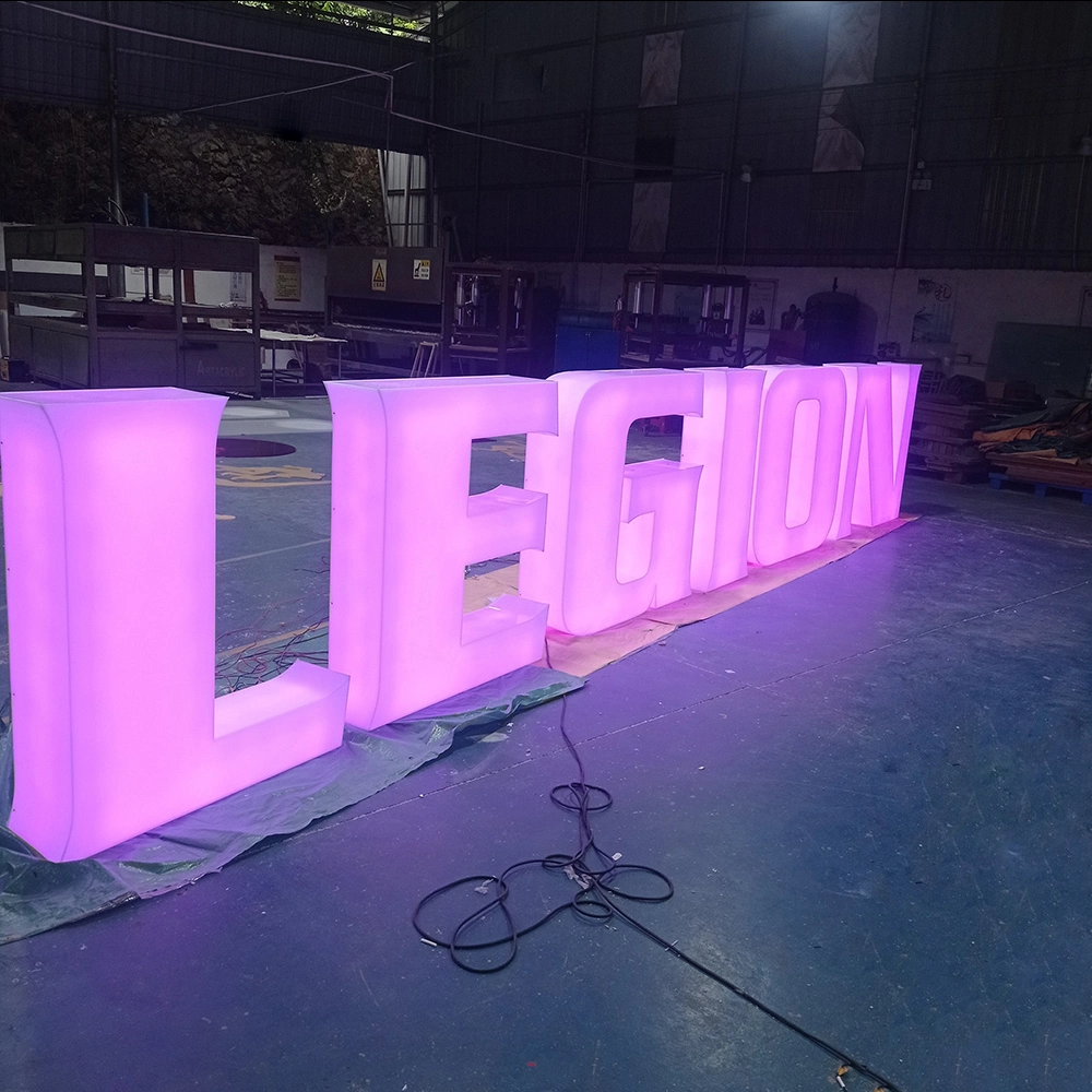 New Fashion RGB Color Changing 3D Signage Acrylic Letter LED Signs for Exhibition