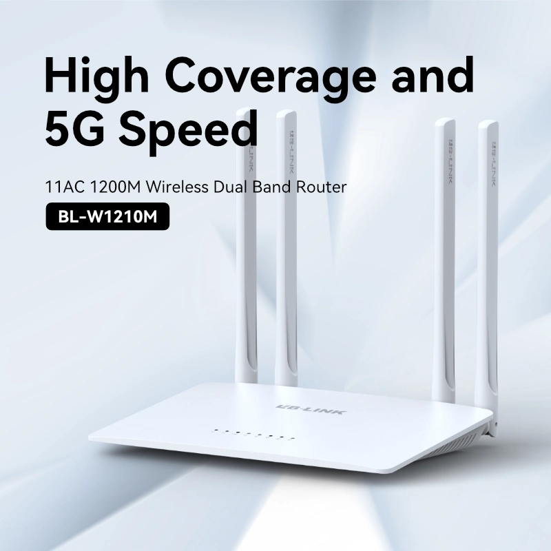 LB-LINK BL-W1210M Alta ganancia 4*5dBi Super Antenas externas Router WiFi Router WiFi 5 compatible con Control parental de doble banda Guest Control Software ODM