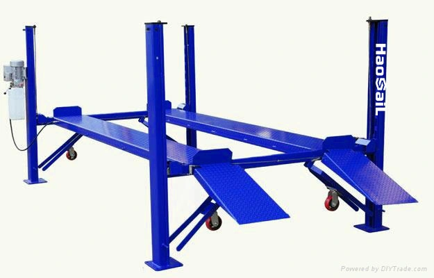 Taller de garaje automática de 4 postes de servicio de los neumáticos del vehículo alquiler de levante