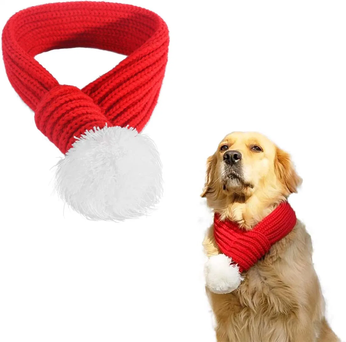 Cat Dog Christmas Costume Christmas Scarf Red Pet Scarf Pet Apparel