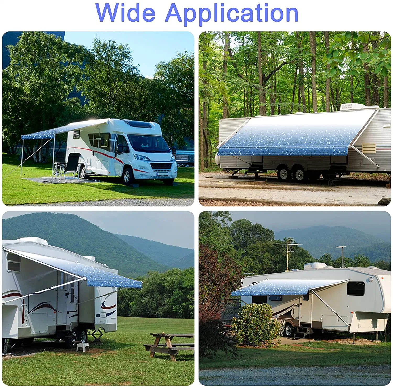 Roof Camper Canopy Replacement Fabric RV Awning