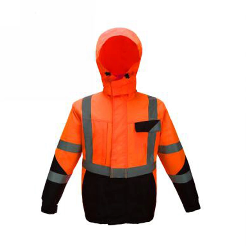 Hi Vis Trabalho reflexivo Inverno Desgaste Coletes de segurança uniformes de protecção Vestuário