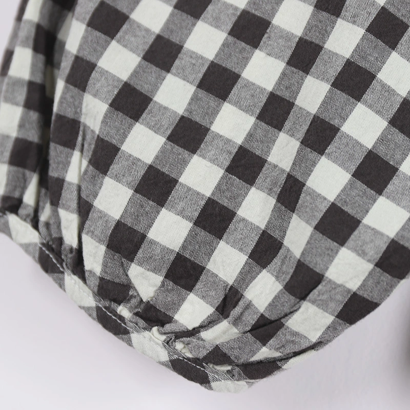 Summer Black and White Checkered Little Boys Plaid Shorts Elastic Banding Pants for Kids