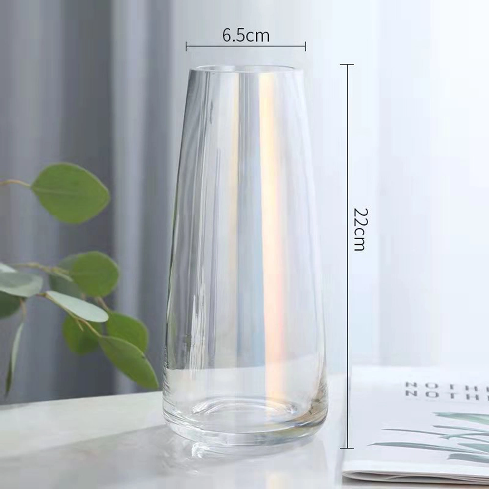 2022 Nordic Glas Vasen Blumenfarbige Glas Schwarz Blaue Vase Fertigt moderne Vase für Hochzeit Mittelstücke Home Decor