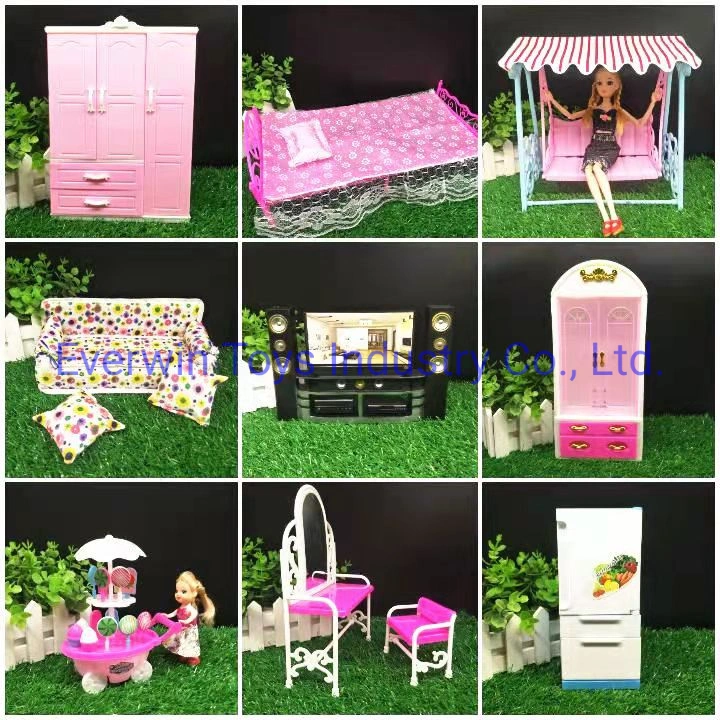 Beilinda Brand Plastic Toy Doll Furniture Set for 1/6 Doll