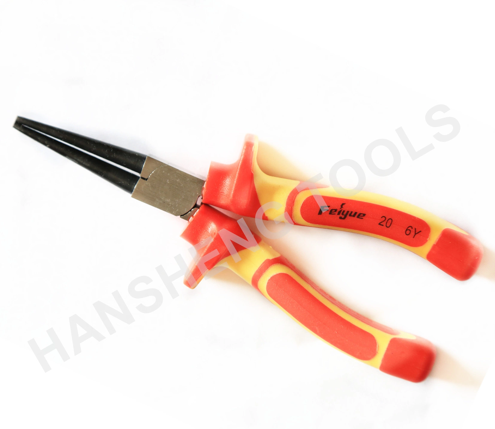 6", 7", 8"Made of Cr-V, Polish, Nickel, Pearl-Nickel Plated, VDE Handle Made of TPE, Bent Nose Plier, VDE Plier