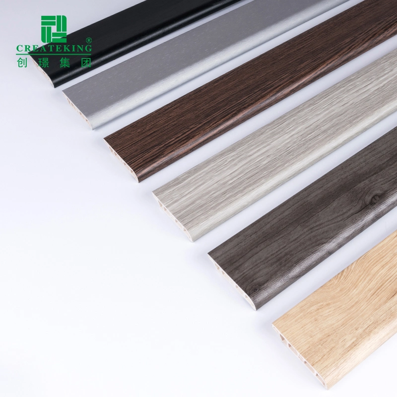 Foshan Factory 6cm Height Flat Surface Vinly Flooring PVC Skirting Board