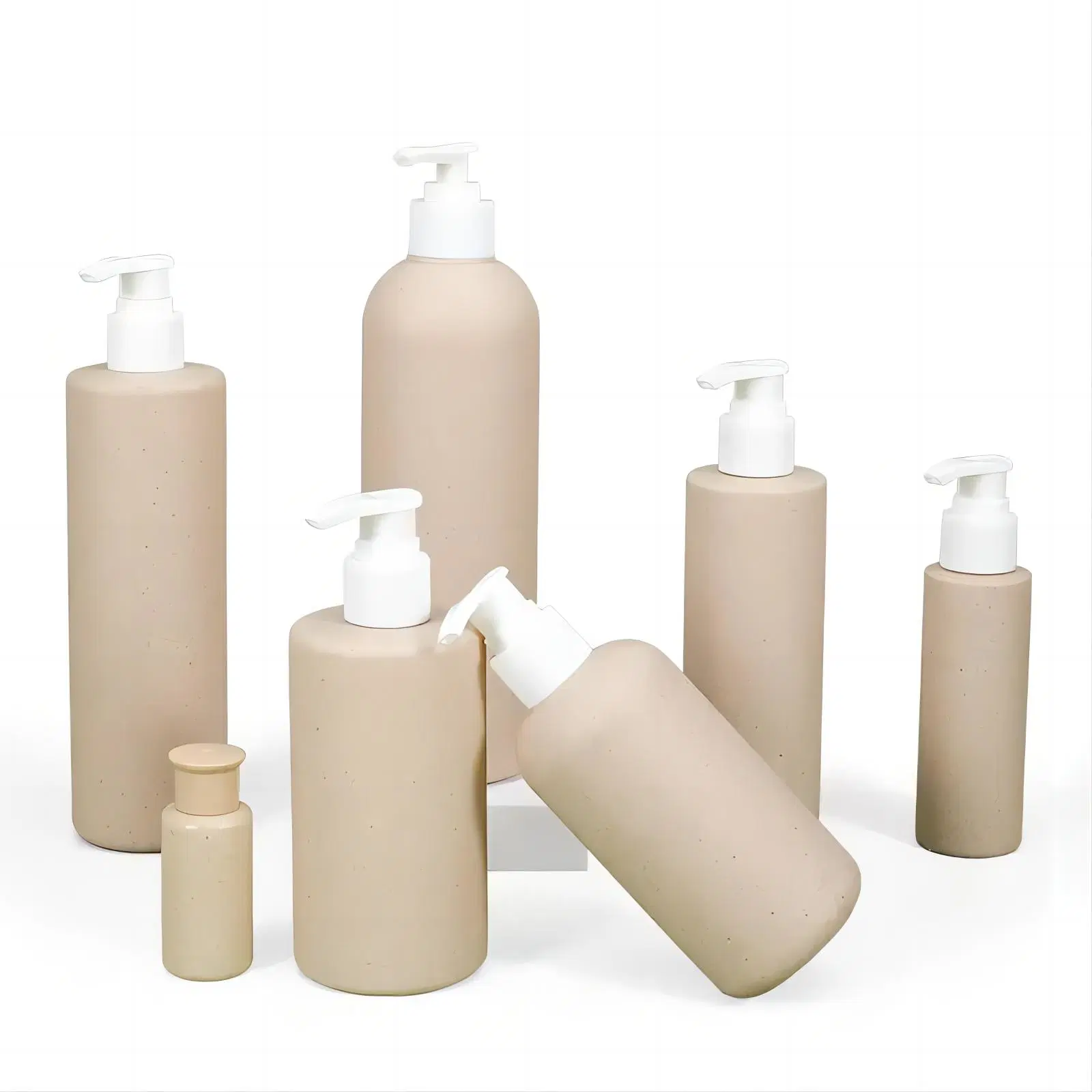 Eco-Friendly Biodegradable 30ml Cosmetic Container Wheat Straw Round Travel Squeeze Lotion Bottle