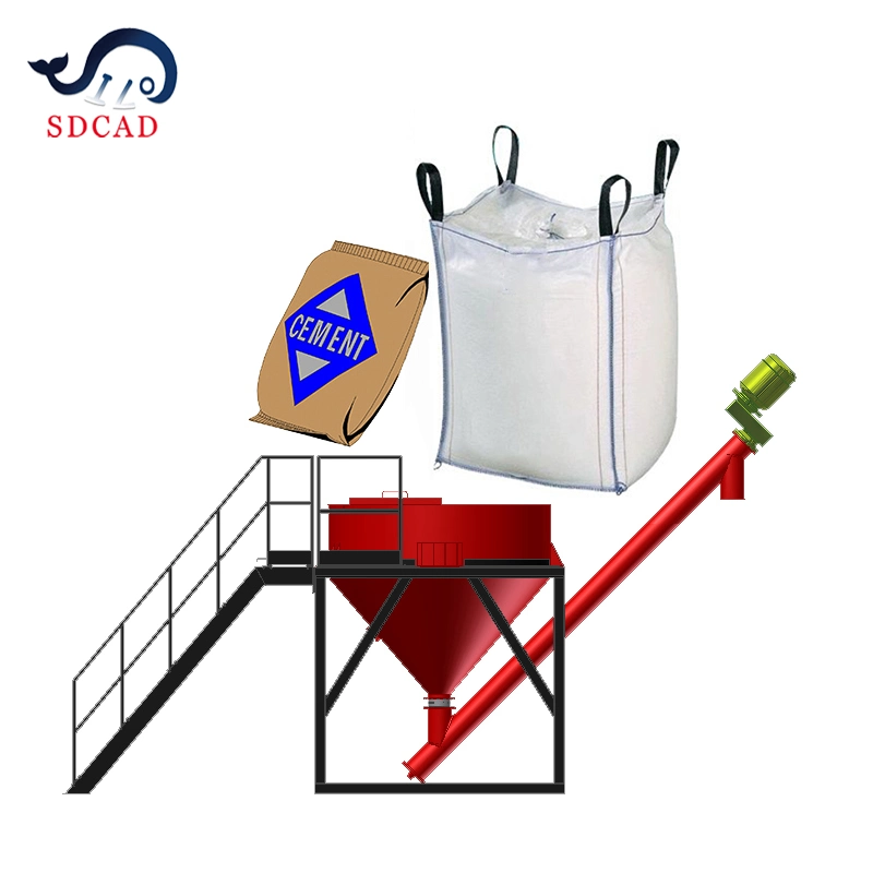 Sdcad 1000kg Bulk Bag Rubber Plastic Granule Packing Machine Unloading Station