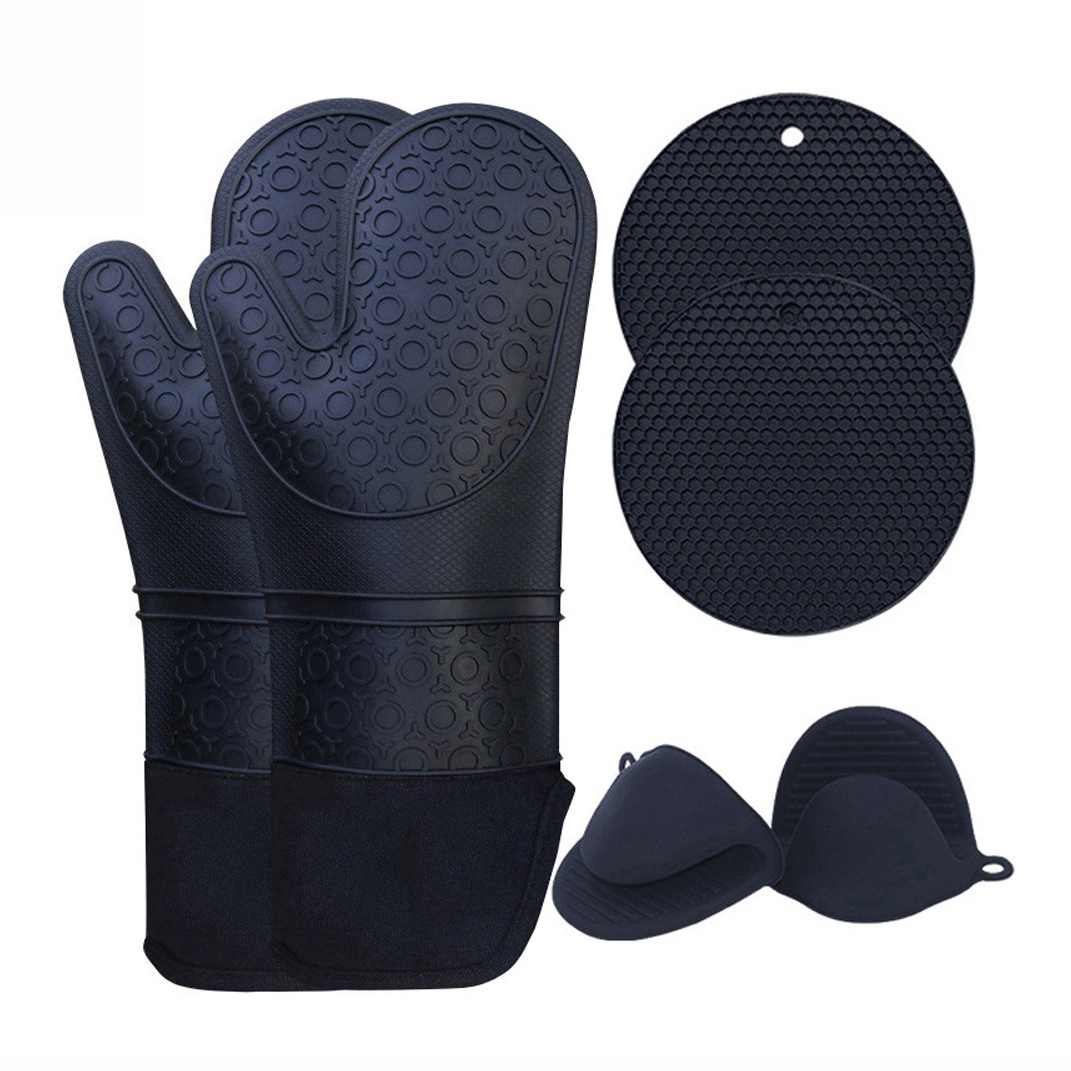 Mitten cozinha o isolamento térmico de borracha luvas de Silicone