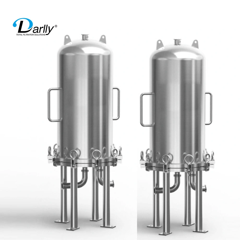 Darlly Filtration Equipment S304/316L Stainless Steel Sanitary Depth Stack Disc Filter Housing for Lenticular Filter Water Treatment