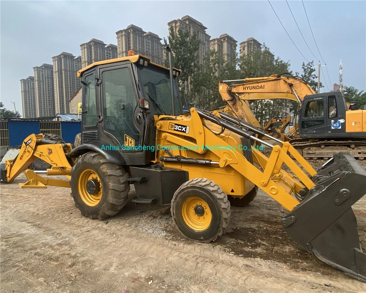 Retroescavadora JCB 3cx, Reino Unido, responsável pela condução 4WD em segunda mão da retroescavadora