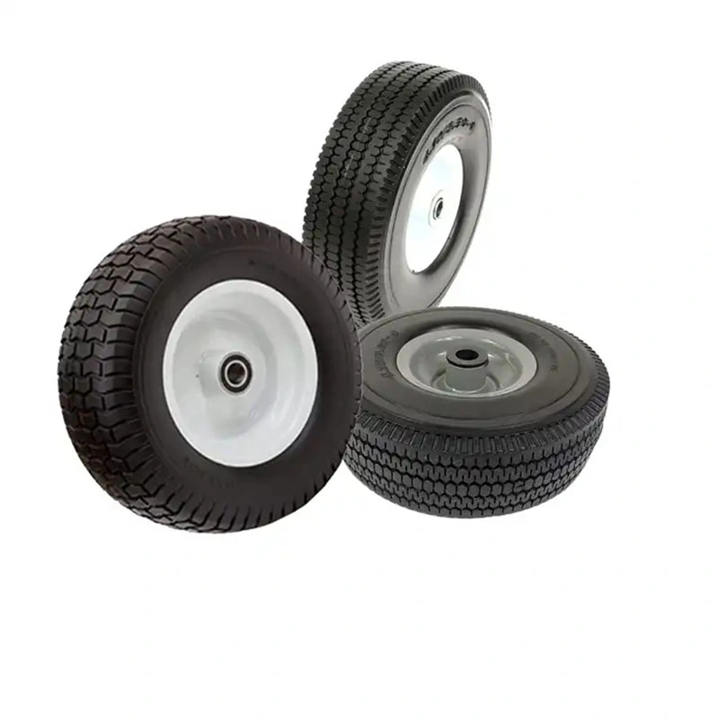 3.00-4 poliuretano poliuretano poliuretano relleno neumático de caucho de coche de juguete rueda Con borde de plástico para carrito de vagón