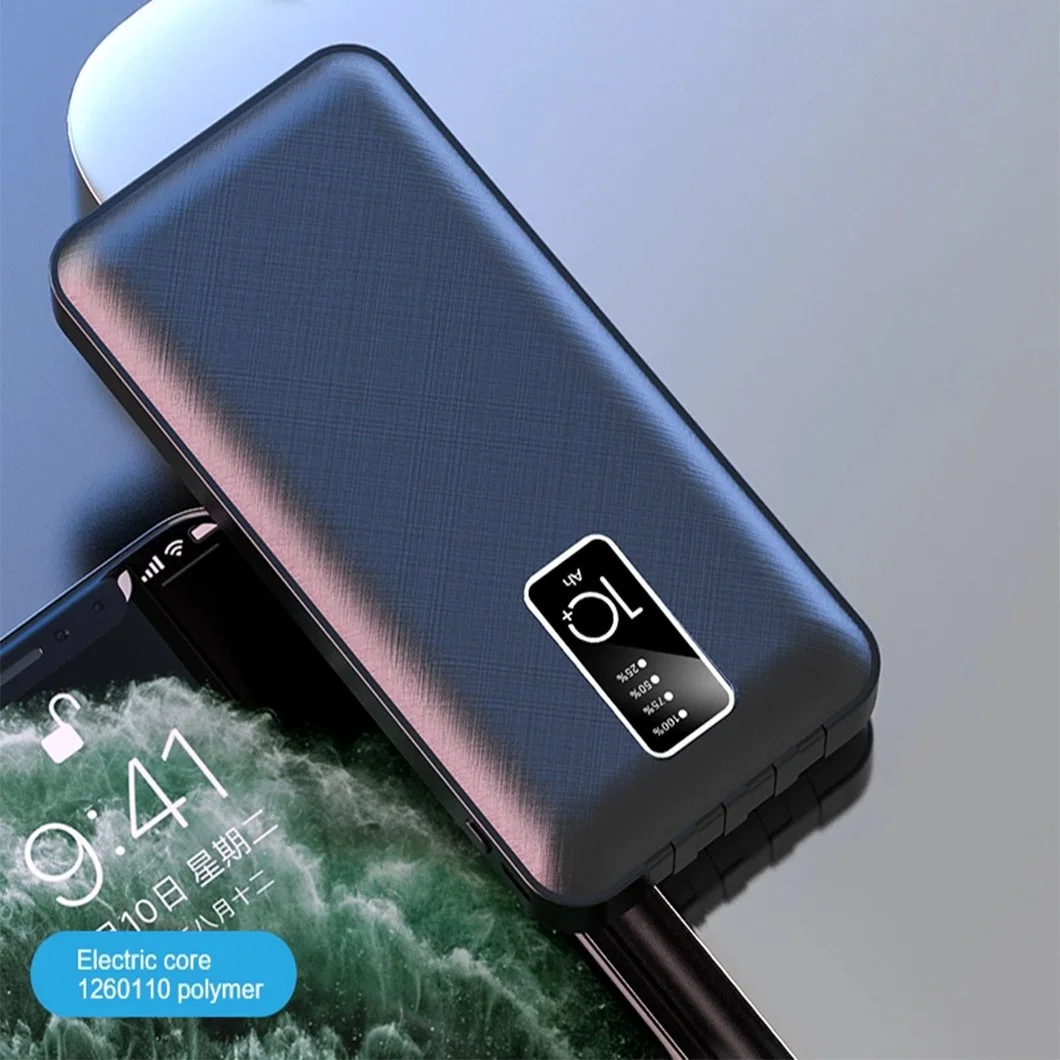 Portable Charger, Power Bank 10000mAh Built-in 20wpd Fast Charging Mobile Power Supply