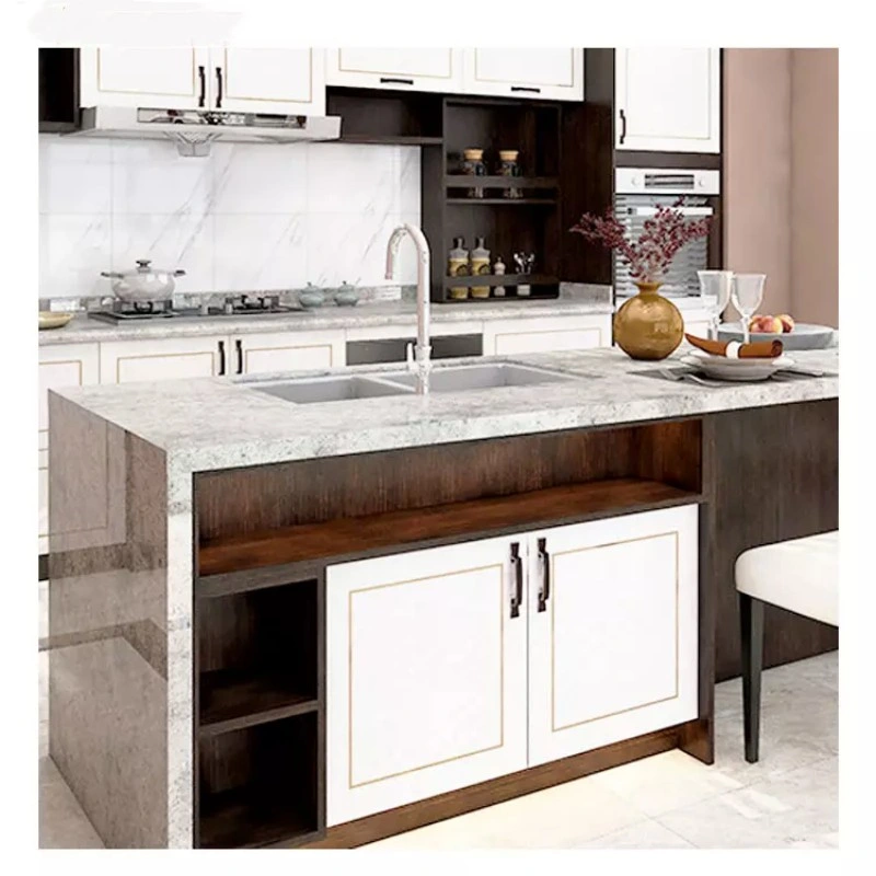 Cuarzo gris material Cocina de buena calidad vanidad Cuarzo Piedra Countertop