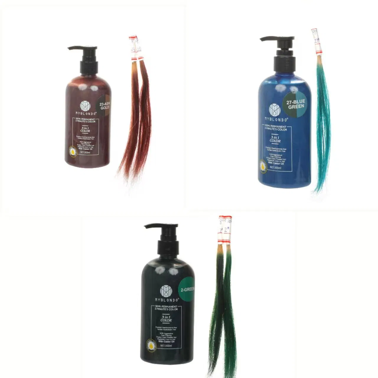 OEM Private Label Hair Dye Treatment Brown Color Hair Care Treatment