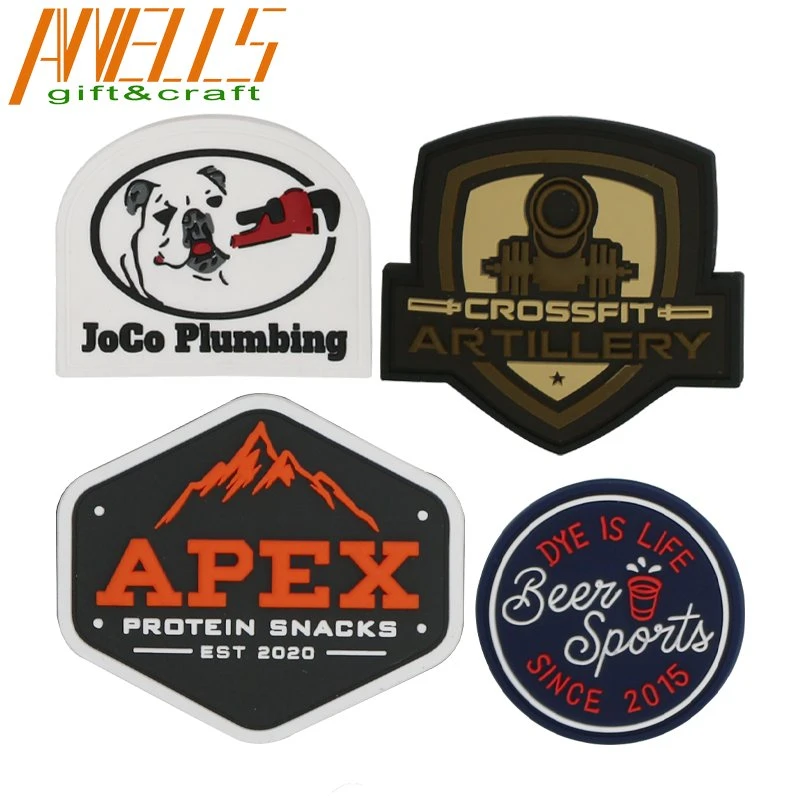 PVC Morale Logo Tactical Rubber Patch with Hook PVC Rubber 3D Patch