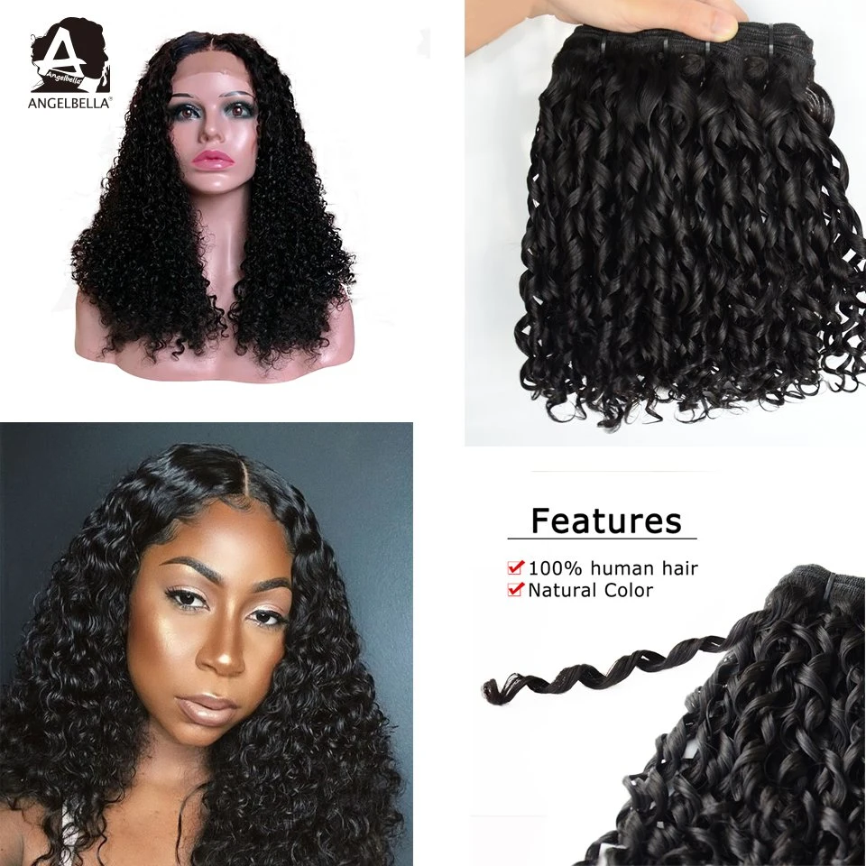 Angelbella 100 Human Brazilian Hair Bundles, Cuticle Aligned Hair Extensions