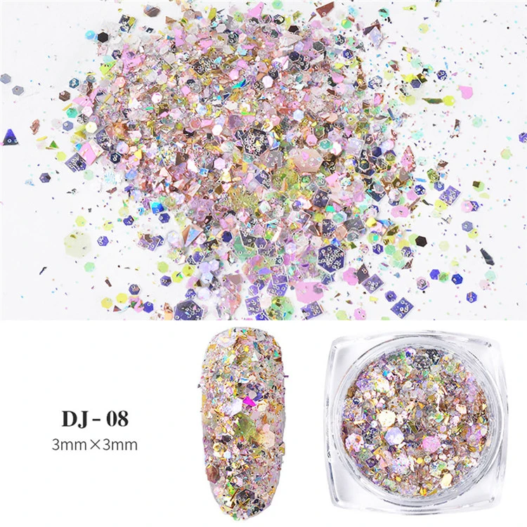 Hot 12 Colors Shiny Nail Sequin Glitter Powder Decoration, Nail Art DIY Design Products Supplies