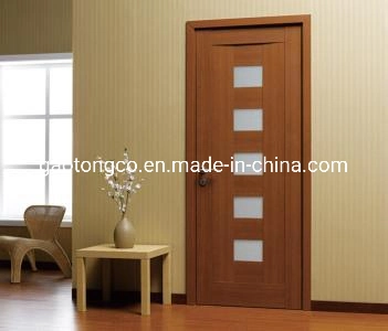 Modern Luxury PVC Melamine Veneer Interior Wooden Doors for Bathroom or Bedroom