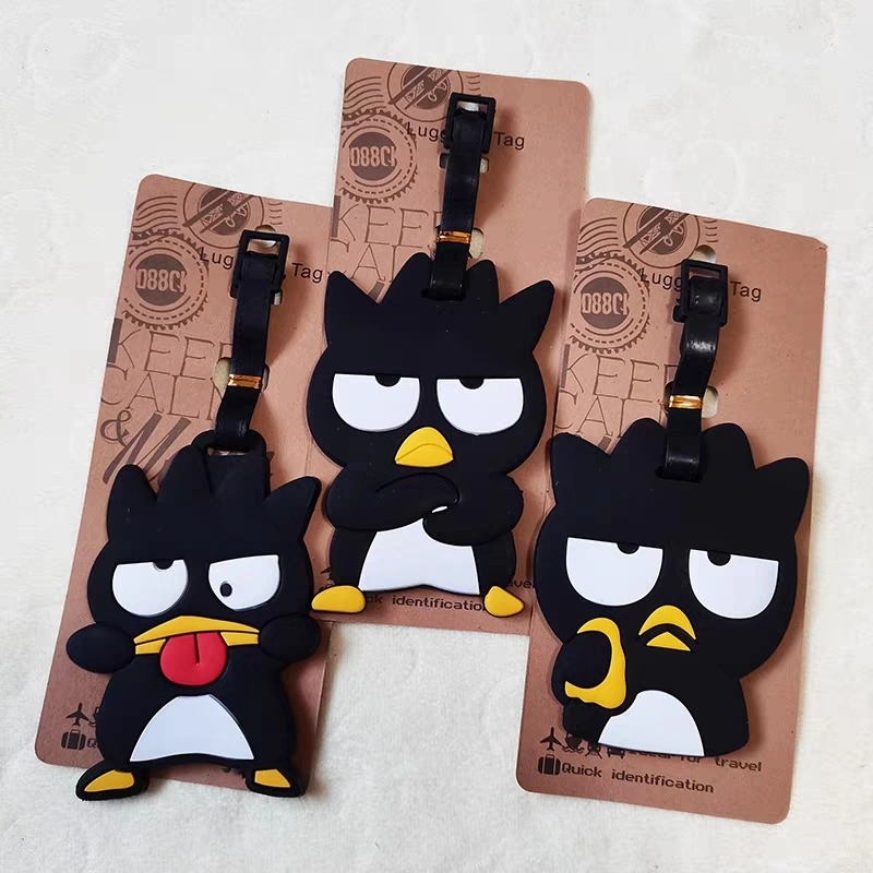 Factory Custom Cartoon Animal 3D Soft PVC Luggage Tag