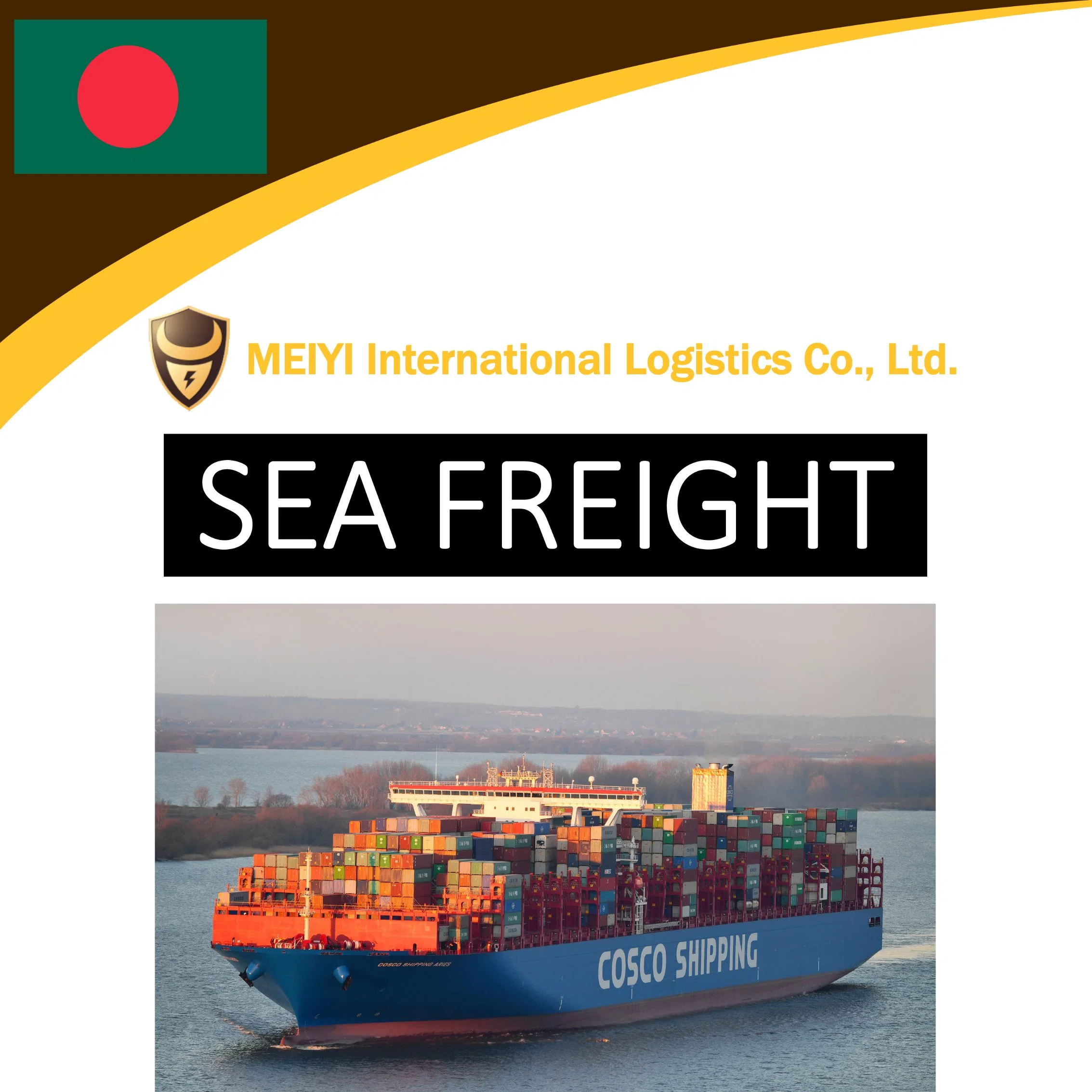 Shipping service from China to Bangladesh by sea freight door-door shipment DDP DDU international forwarder