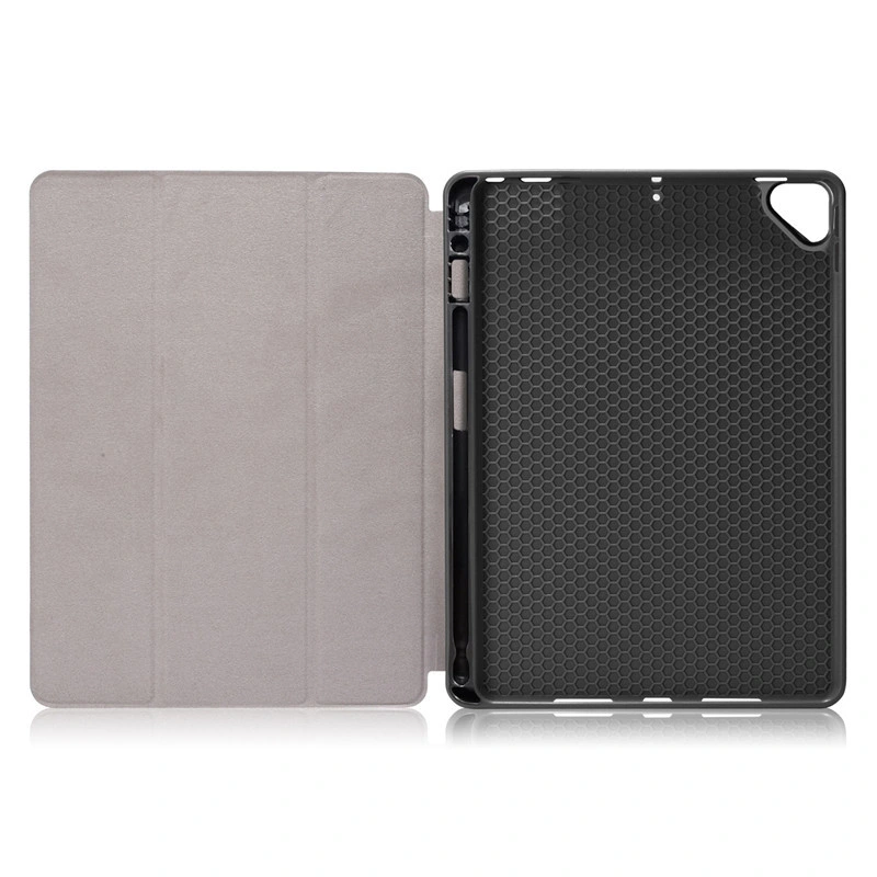 Capa posterior macia, caixa dobrável Folio Tri com suporte para lápis IPad 10.2