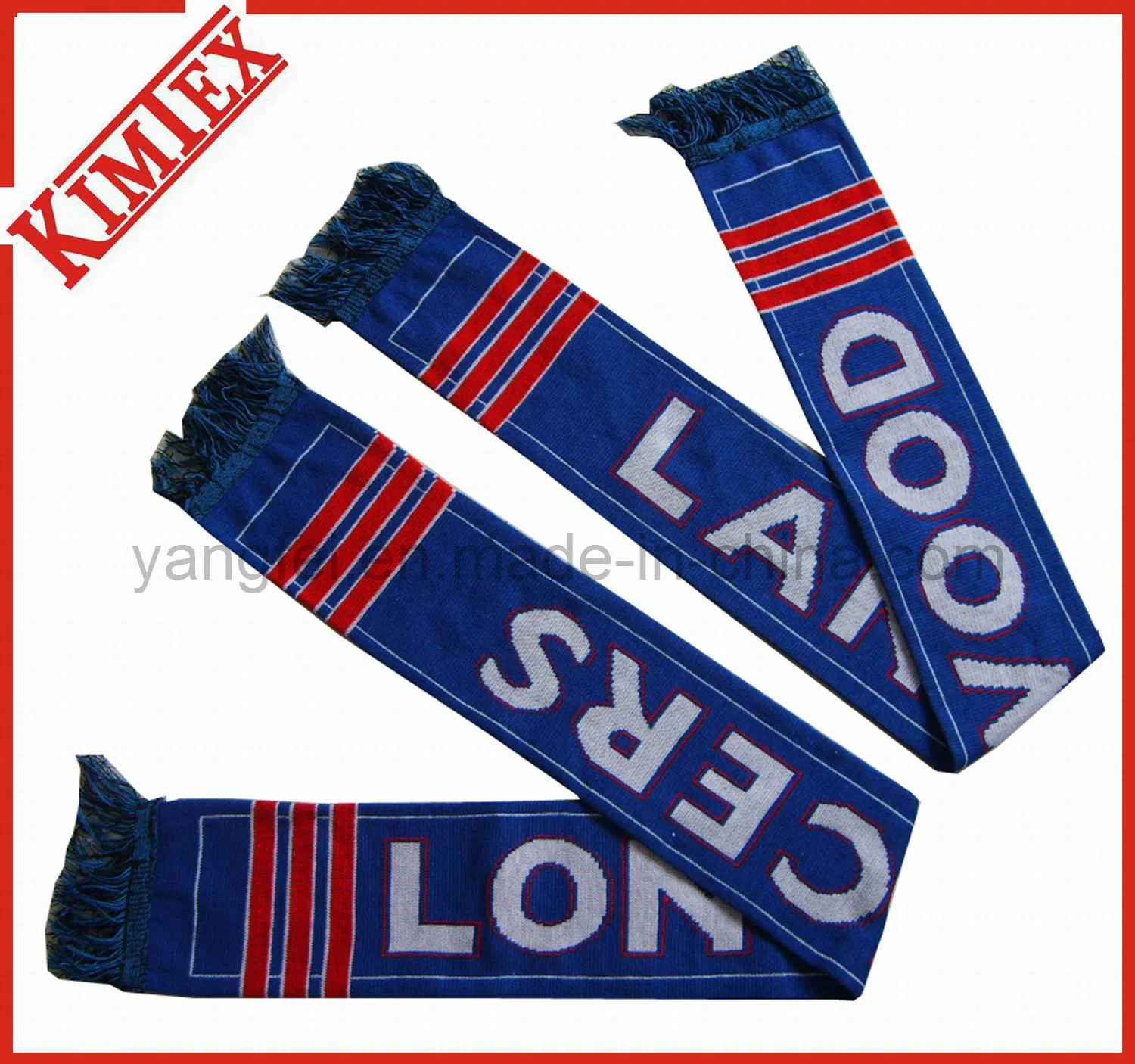 100% Acrylic Knitted Custom Woven Sports Scarf