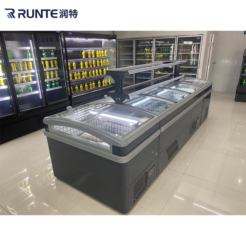 Wholesale/Supplier Commercial Sliding Door Combination Island Freezer Commercial Supermarket Refrigerator Freezers and Refrigerators