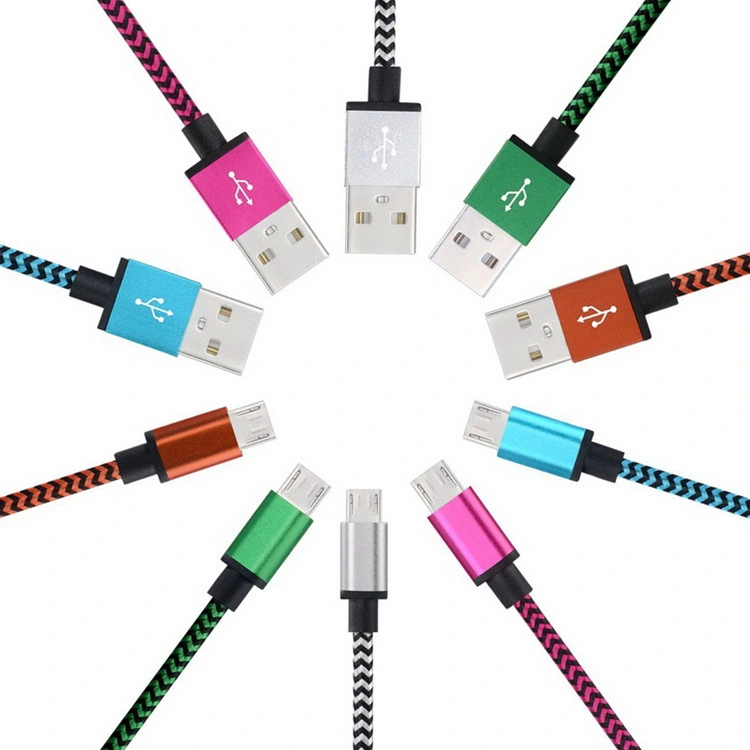 Wholesale/Supplier 1m/2m/3m Nylon Braided Cell Phone USB Cable