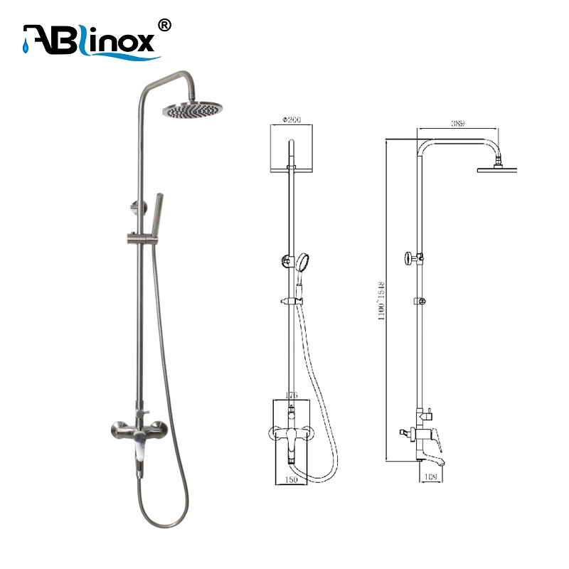 Ablinox Modern Home Design Top Sell Hotel Stainless Steel Shower