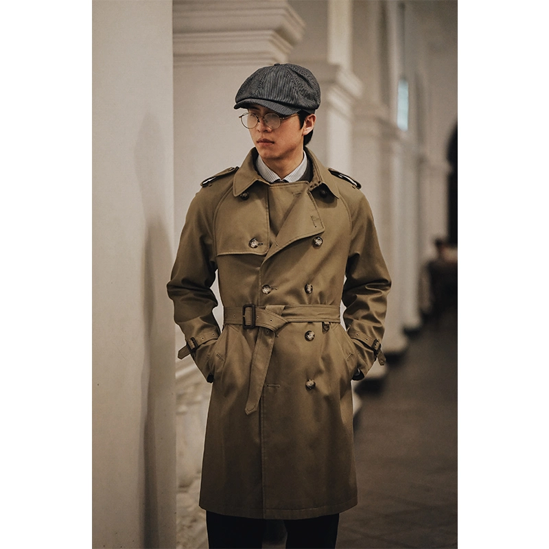 ODM Trench Spring / Autumn Customized Jacket Garment Men Outerwear Wind Coat