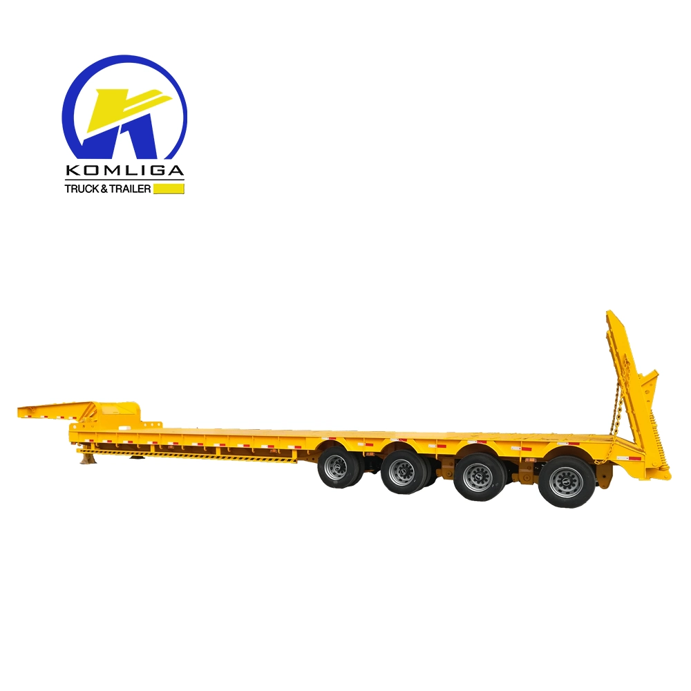 4 Axle Heavy Duty Hydraulic Lowbed 100 Ton Lowboy Trailer for Sale