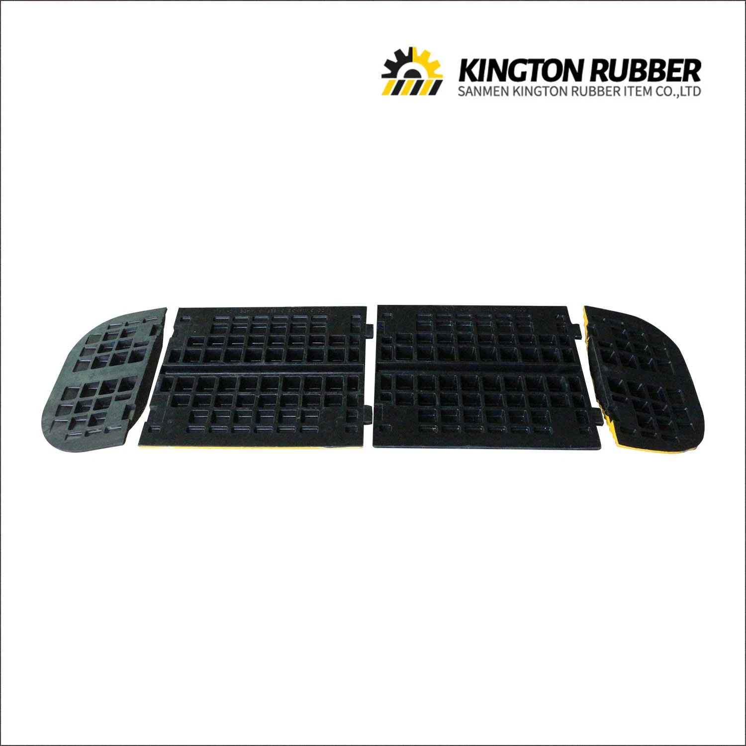 Heavy Duty 500*500*50mm Yellow and Black Road Safety Reflective Rubber Speed Hump