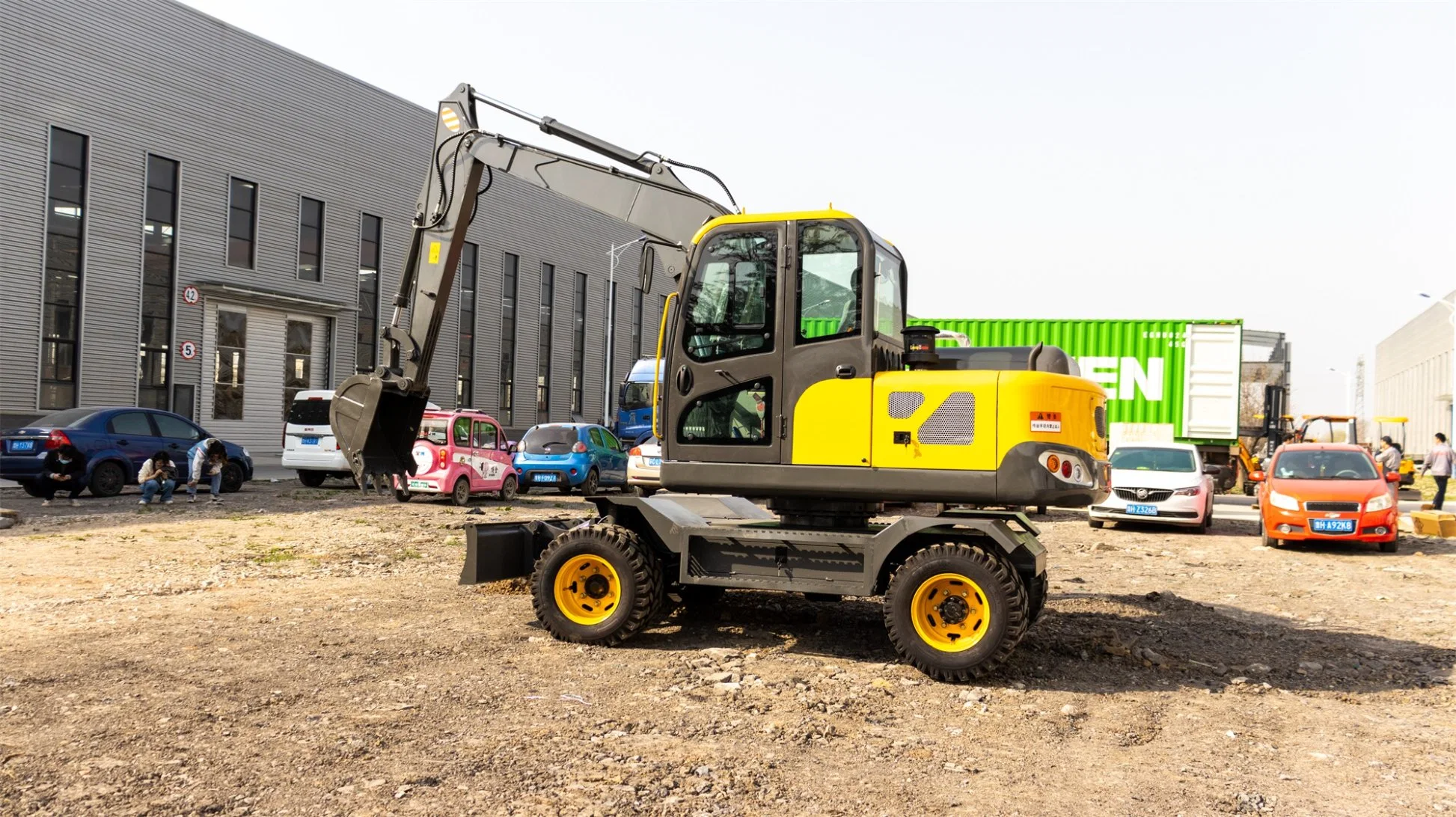 Excavatrices sur roues chinoises 7,5 tonnes 8,5 tonnes en vente chaude