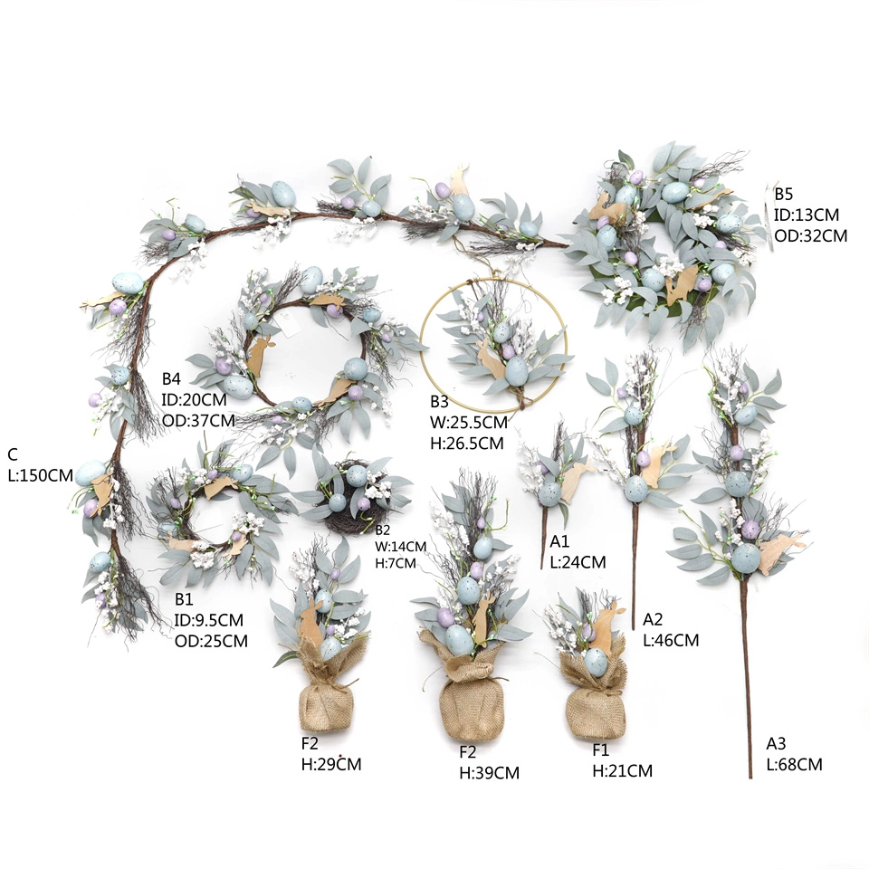 Medium Easter Decorative Flower Branch Artificial Egg Decorative Branch Hot Selling New Product Branch