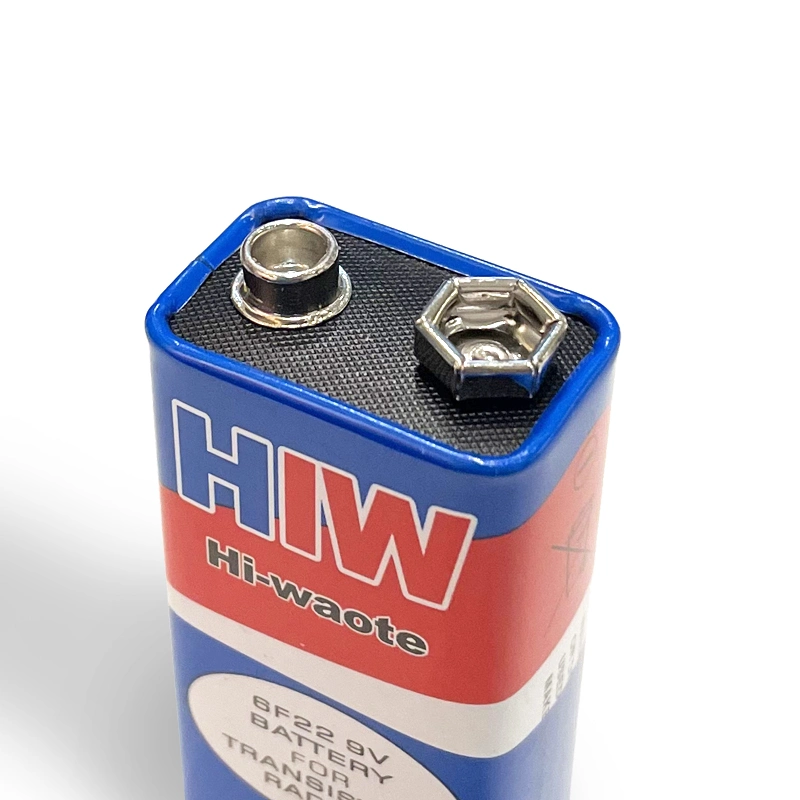 9V Battery Hiw 6f22 Size 9V Carbon Zinc Dry Battery/Wholesale/Supplier 9V Battery/ Batteries