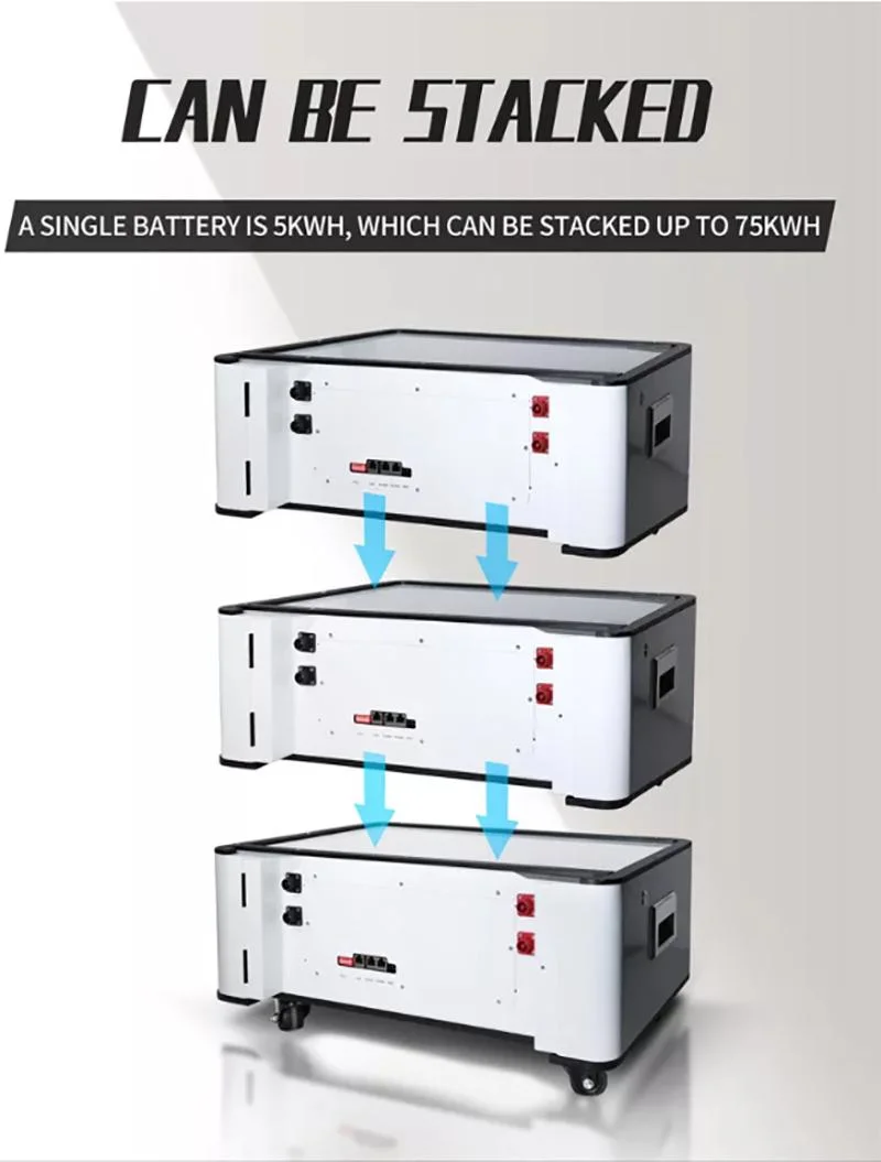 6000 Deep Cycle Life 48V 100Ah 5kwh Stackable Scalable Rack/Wall Montierte LiFePO4-Batterie Lithium-Ionen-51,2V 10kWh 15kwh-Solarstrom Energiespeicher Li-Ion-Akku