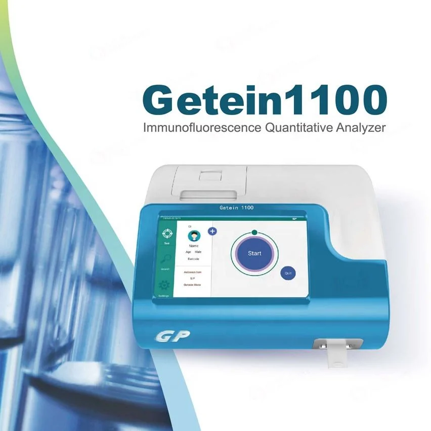 Ec New Arrival Portable Factory Price Medical Use Immunofluorescence Quantitative Analyzer Getein 1100 Ivd Poct for Laboratory Department