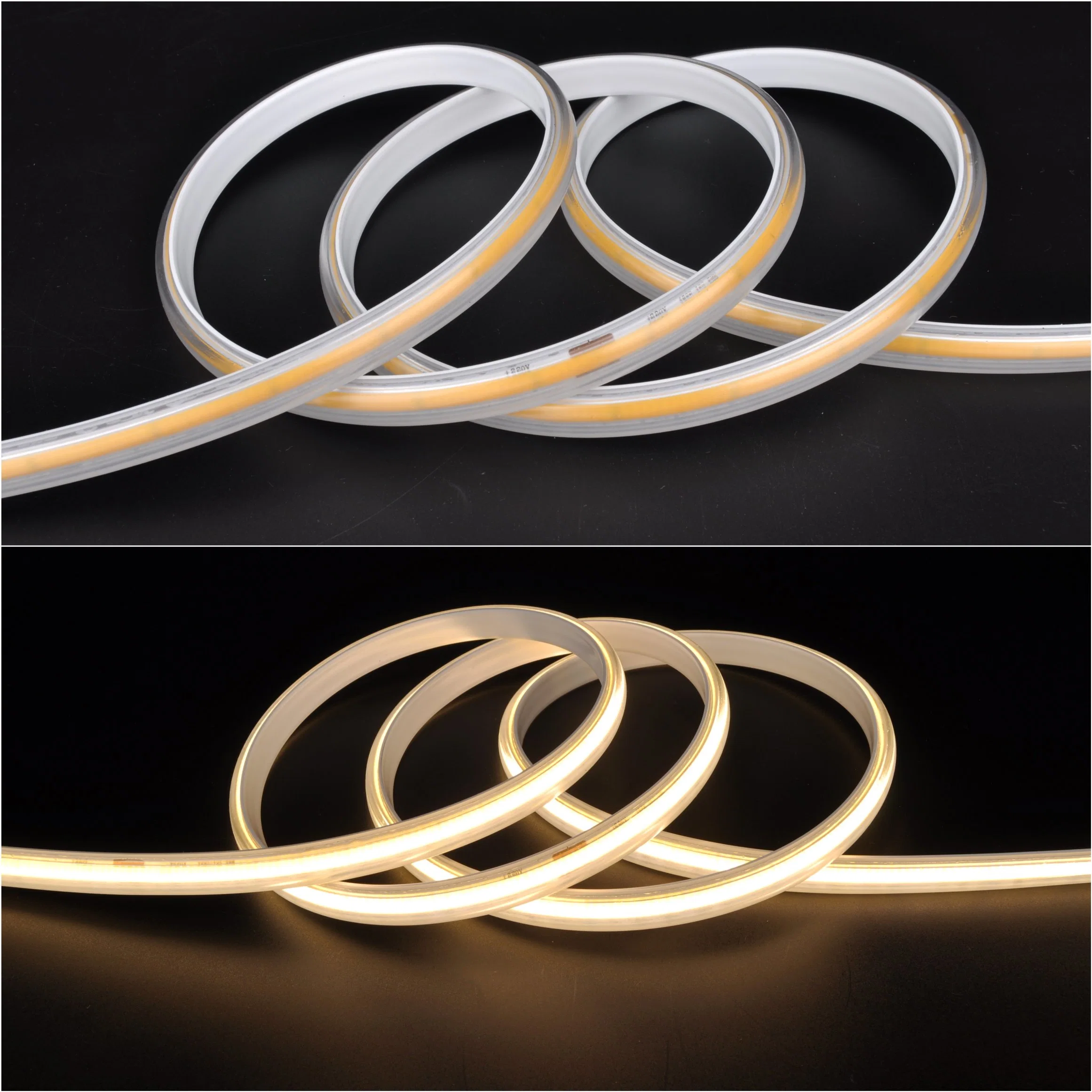 5m /10m/...50m/Roll High Voltage High Density 110V 120V 220V 230V 240V No LED Dots COB Outdoor Waterproof LED Strip Light