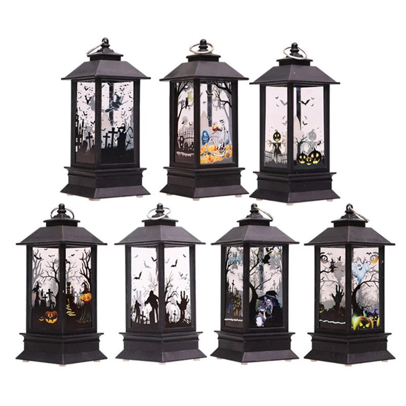 LED Candle Lantern Halloween Light Party Supplies Pumpkin Witch Horror Props Halloween Decorations