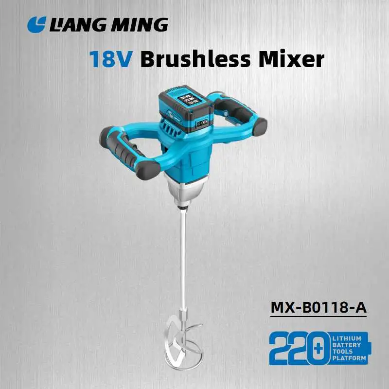 18V/20V Lithium Battery Platform Cordless Mixer Brushless Concrete Cement Plaster Mixer