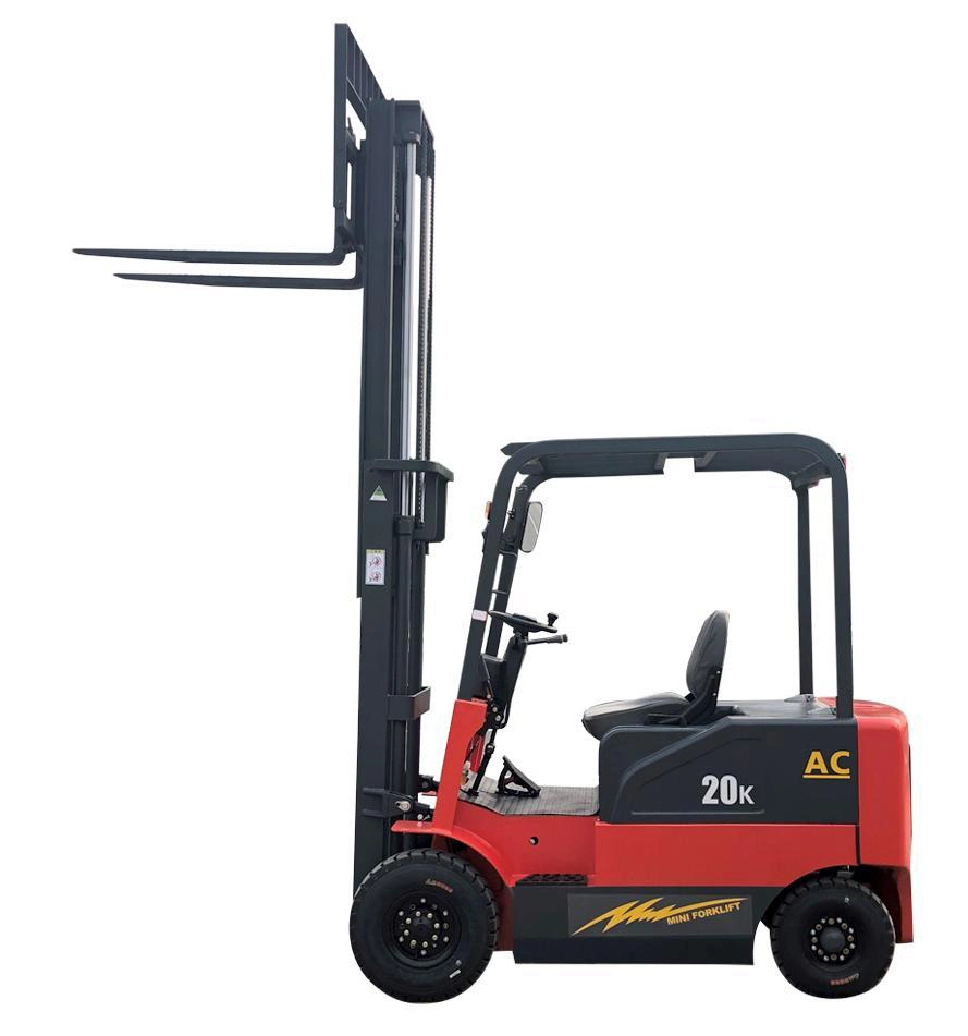 2t 3m Four Wheel Counterbalanced Battery Operated Hydraulic Electric Pallet Forklift Sit Driving Style with CE