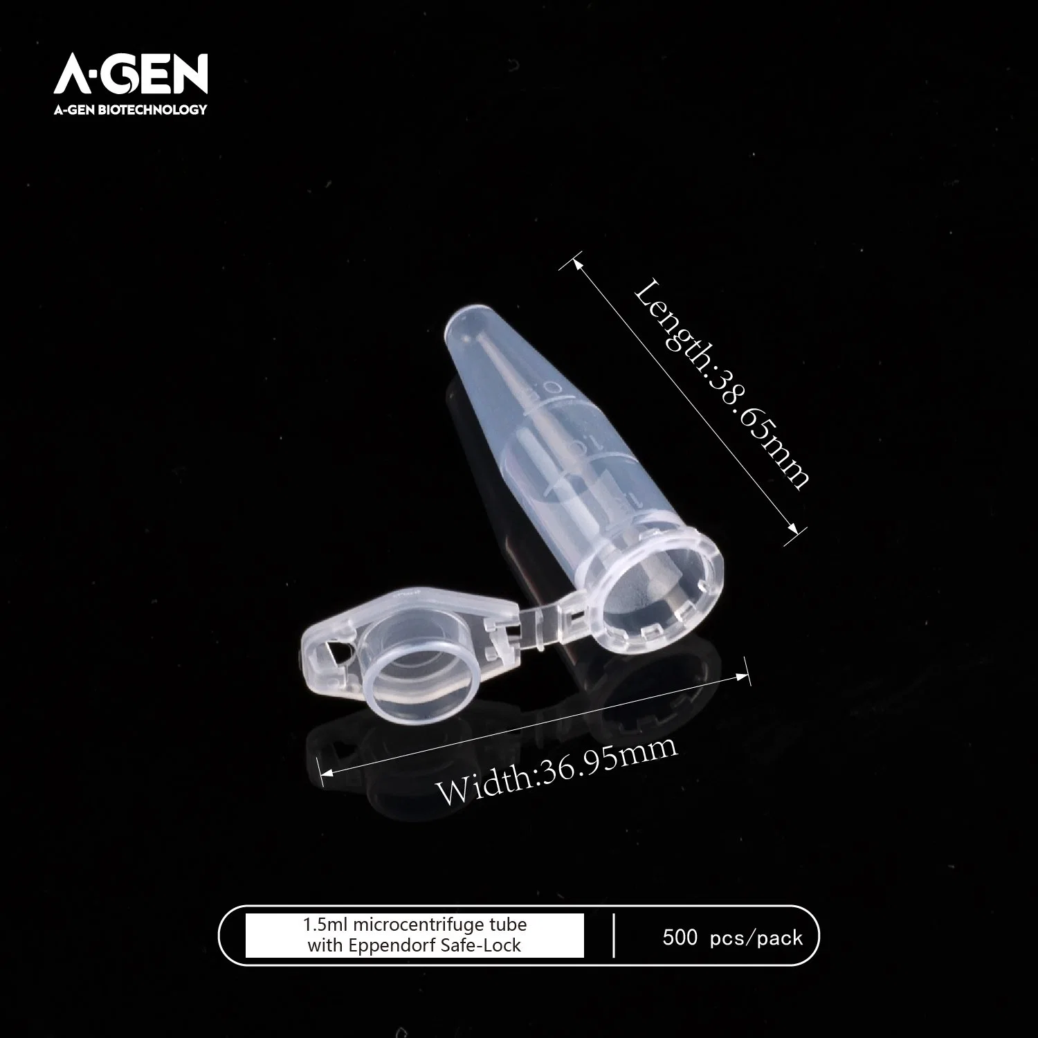 1.5ml Plastic Centrifuge Tubes with Safe-Lock