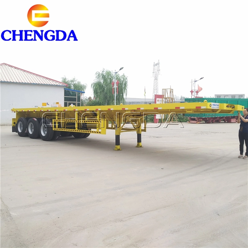 20FT 40FT 3 Axles Flatbed Trailer Twist Lock