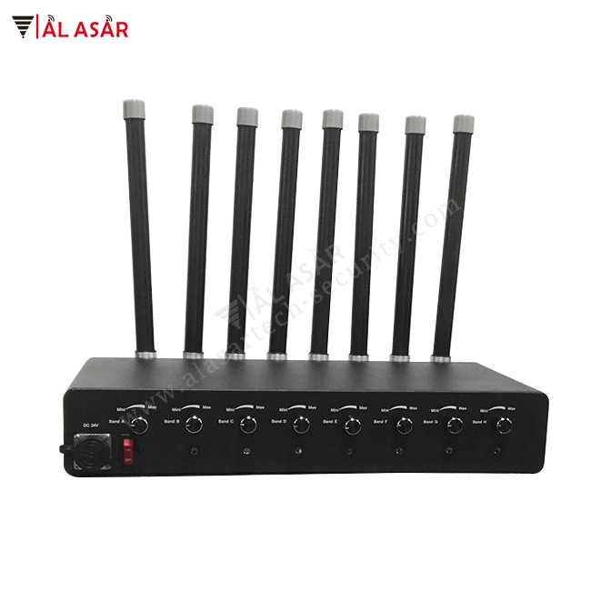 Indoor Medium 8 Band 80W Power Adjustable Mobile Signal Jammer