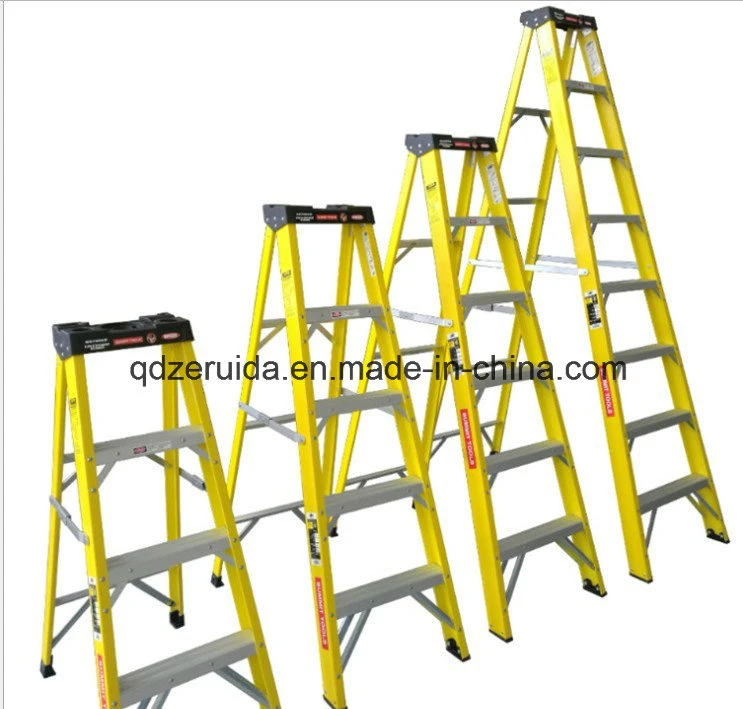 Insulated Multipurpose Fiberglass Step Folding Ladder for Working Near Electricity