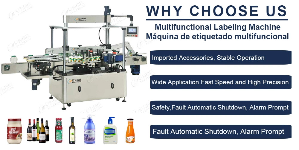 Multifunción completamente automática máquina de etiquetado para la botella de agua de la máquina de impresión de etiquetas etiqueta