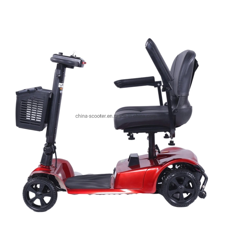 Safety Portable Electric 4 Wheel Mobiilty Scooter, Powered Wheelchair with Long Range Bigger Capacity Lithium Battery