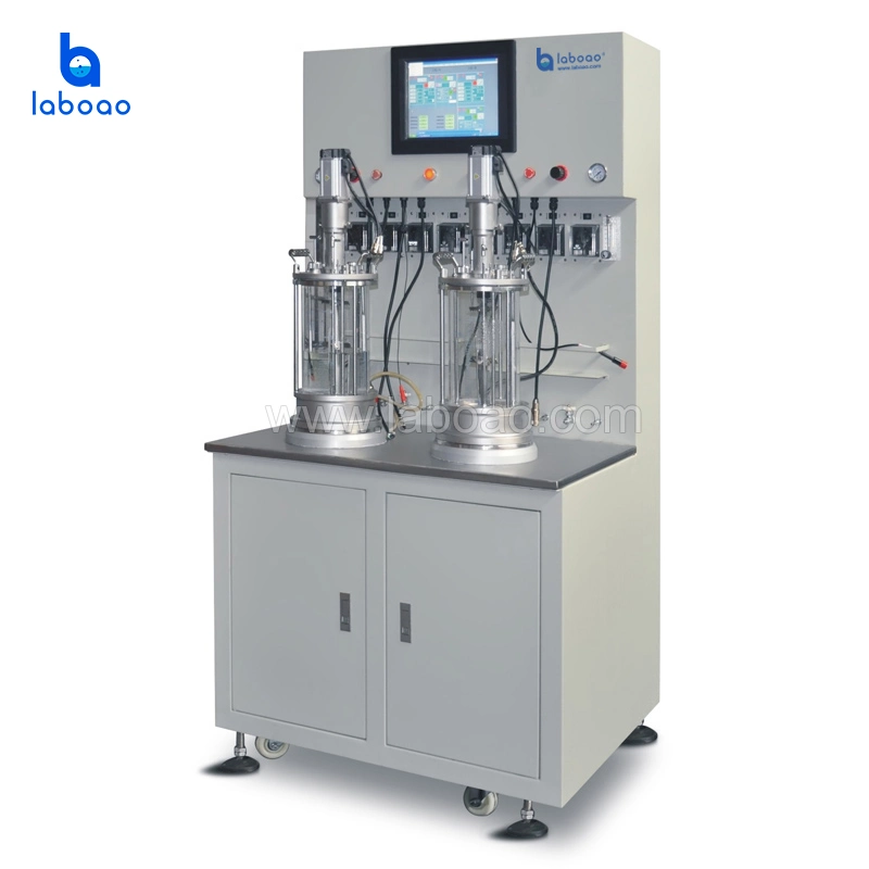Laboao Basic Multi Parallel Glass Bioreactor Fermenter Jacketed Bench Top Bioreactors